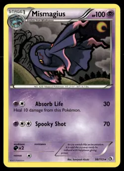 Mismagius 58/113 Rare Legendary Treasures Pokemon MP - Image 1