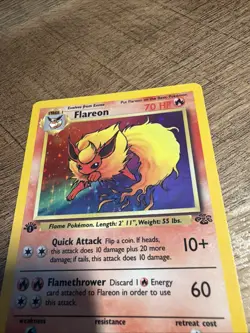 Pokemon TCG Flareon Jungle 3/64 Holo 1st Edition - Image 4