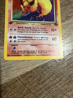 Pokemon TCG Flareon Jungle 3/64 Holo 1st Edition - Image 5