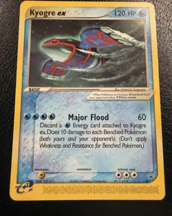 Pokemon TCG Kyogre Ex 001 Promo Nintendo Black Star Promos LP - Image 4