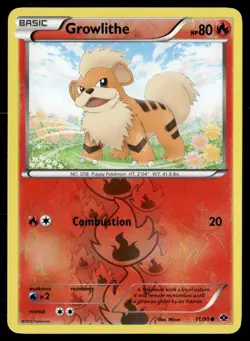 Growlithe 11/99 Common Next Destinies Pokemon Reverse Holo NM - Image 1