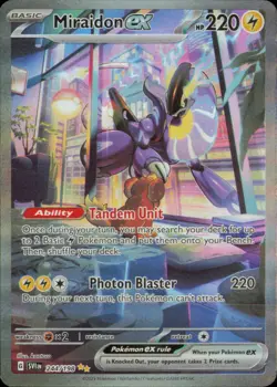 MIRAIDON EX 244/198 SPECIAL ILLUSTRATION RARE SCARLET & VIOLET POKEMON HOLO NM - Image 1