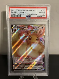 Eevee VMAX #087 Pokemon TCG 2021 SWSH Black Star Promo GEM MT PSA 10 - Image 1