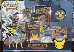 Pokemon Celebrations Zacian Deluxe Pin Collection 4 Packs Celebrations & 2 SWSH - Image 2