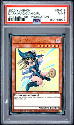 Yu-Gi-Oh! Dark Magician Girl The Lost Art Promotion LART-EN019 PSA 9 EURO PRINT! - Image 1