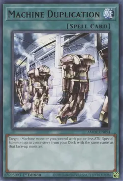 1x Machine Duplication - 1st Edition NM Eng YuGiOh - Amazing Defenders - Image 1