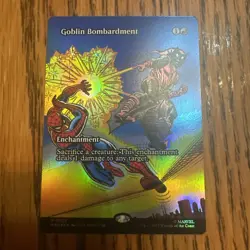 MTG Goblin Bombardment 0023 Foil (Borderless) Marvel Eternal-Legal NM MAR - Image 1