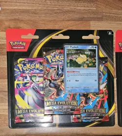 Pokemon Mega Evolutions Psyduck & Golduck 3 Pack Blister 6 BOOSTER PACKS - Image 4