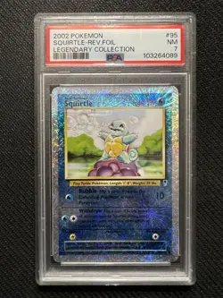 2002 Squirtle Reverse Holo 95/110 Legendary Collection PSA 7 Eng Near Mint - Image 1