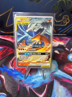 Pokemon Reshiram & Charizard GX TAG TEAM Ultra Rare 20/214 World Championship MP - Image 1