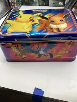 Pokemon 2018 Pikachu Eevee Tin Lunch Box Only (NO CARDS) - Image 2