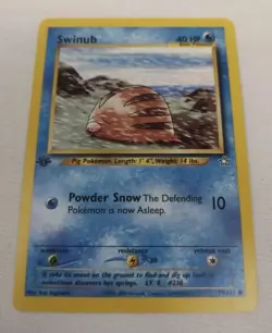 ⚡NM Swinub 1st Edition Neo Genesis (79/111) Pokemon Card Rare WOTC - Image 1