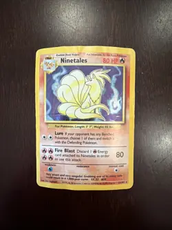 Ninetales 012/102 Base Set Holo WOTC TCG Pokemon Card Vintage 1999 Rare - Image 1