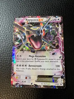 Pokemon TCG Rayquaza EX XY69 Shiny Black Star Promo Holo Rare Card LP * - Image 1