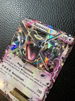 Pokemon TCG Rayquaza EX XY69 Shiny Black Star Promo Holo Rare Card LP * - Image 2