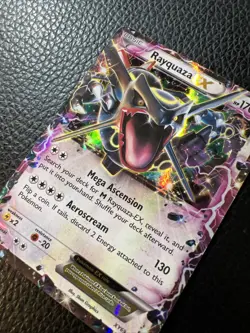 Pokemon TCG Rayquaza EX XY69 Shiny Black Star Promo Holo Rare Card LP * - Image 3