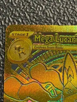 Pokemon TCG Mega Lucario EX 188/132 Mega Evolution Gold Hyper Rare Card LP+ - Image 2