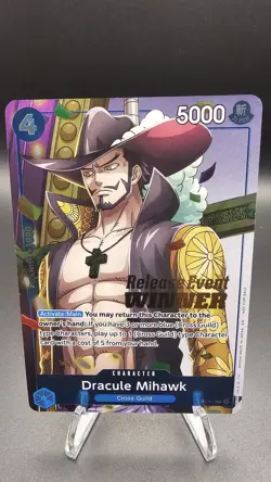 Dracule Mihawk (OP11 Release Event Winner) P-081 One Piece Promotion Cards Foil - Image 1