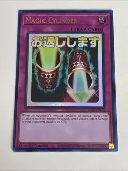 Yugioh Magic Cylinder x 3 - 1st Edition Ultra Rare NM - Plus Free Holo Card - B - Image 3