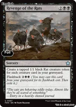 MTG Revenge of the Rats [FDN - 67] LP Foil - Image 1