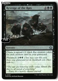 MTG Revenge of the Rats [FDN - 67] LP Foil - Image 2