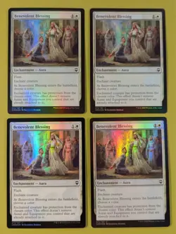 FOIL Benevolent Blessing x4 Commander Legends 4x Playset Magic the Gathering MTG - Image 1