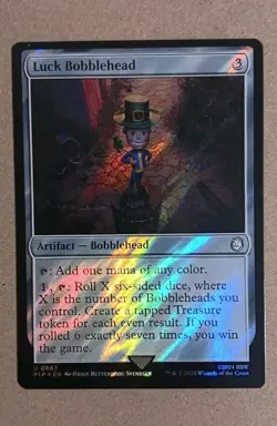 Luck Bobblehead (Surge Foil) #663, MTG: Universes Beyond: Fallout, Foil NM - Image 1