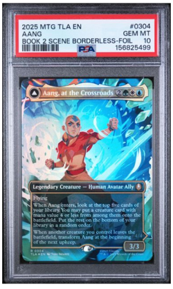 2025 MTG TLA EN AANG BOOK 2 SCENE BORDERLESS-FOIL GEM MINT PSA 10 - Image 1