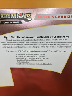 Pokemon Celebrations Collection Lance's Charizard V Box 25th Anniversary SEALED - Image 4