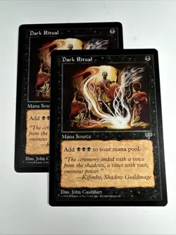 [X2] MTG - Dark Ritual - NM Mirage #116 Regular Magic The Gathering 1996 - Image 1