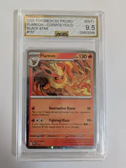 Pokemon Flareon SVP 167 Scarlet & Violet Promo Cosmos Holo English AGS 9.5 - Image 1