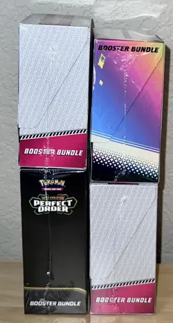 Pokemon Booster Bundle Lot Prismatic Evolutions, White Flare x2, Perfect Order - Image 2