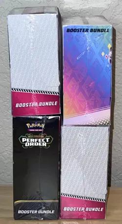 Pokemon Booster Bundle Lot Prismatic Evolutions, White Flare x2, Perfect Order - Image 4