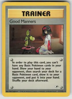 Good Manners 111/132 Uncommon Gym Heroes Pokemon Unlimited Moderately Played - Image 1