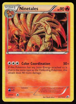 Ninetales 21/113 Rare Legendary Treasures Pokemon LP - Image 1