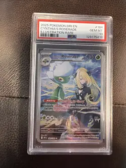 Cynthia's Roserade 184/182 SV10 Destined Rivals Illustration Rare Holo EN PSA 10 - Image 1