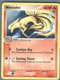 Ninetales 38/106 Uncommon Emerald Pokemon Moderately Played - Image 1