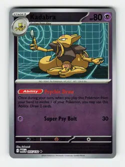 Kadabra ME01: Mega Evolution 055/132 Pokemon Uncommon Reverse Holofoil NM - Image 1