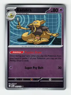 Kadabra ME01: Mega Evolution 055/132 Pokemon Uncommon Reverse Holofoil NM - Image 3