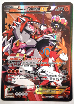 Pokemon Team Magma's Groudon EX Ultra Rare Holo 15/34 Double Crisis (DCR) LP - Image 1