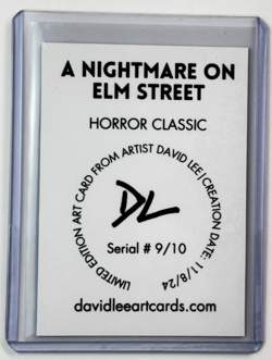 A Nightmare On Elm Street Artist Signed "Horror Classic" Trading Card 9/10 - Image 2
