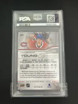 2025-26 Upper Deck Series 1 - Young Guns Ivan Demidov #205 (RC) PSA 9 - Image 2