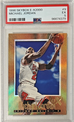 1996 SKYBOX E-X2000 MICHAEL JORDAN 9 PSA EX5 HOF GOAT - Image 1