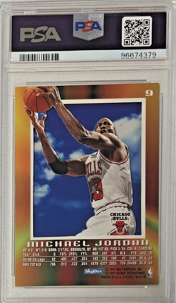 1996 SKYBOX E-X2000 MICHAEL JORDAN 9 PSA EX5 HOF GOAT - Image 3