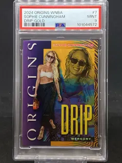 2024 Panini Origins WNBA Drip Gold /10 Sophie Cunningham #7 SSP PSA 9 Mint - Image 1