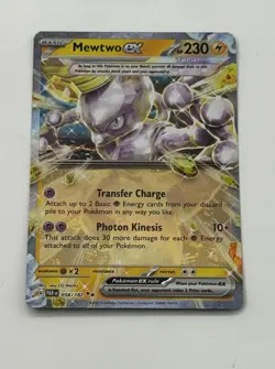 Pokemon TCG Mewtwo ex 058/182 Paradox Rift Double Rare Holo NM Card - Image 1