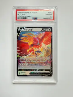 2022 POKEMON SWORD & SHIELD SILVER TEMPEST #140 HO-OH V PSA 10 - Image 1