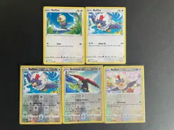 Braviary (RevHOLO)+Rufflet (x4/2 Rev HOLOs) 5-card mixed Pokemon lot - PWE - Image 1