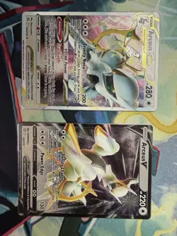 Arceus V 122/172 & Arceus VSTAR 123/172 Metal Cards From Arceus Premium Col Box - Image 2