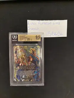 Dragon Ball Super Card Game God Rank Energy Marker Gogeta Vegito E-69 BGS 9.5 - Image 1